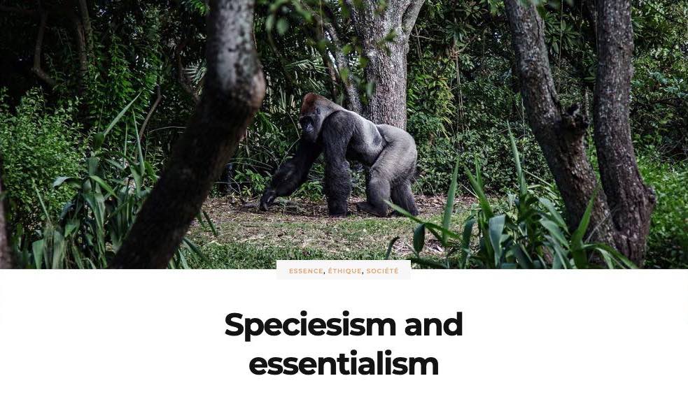 Speciesism and essentialism